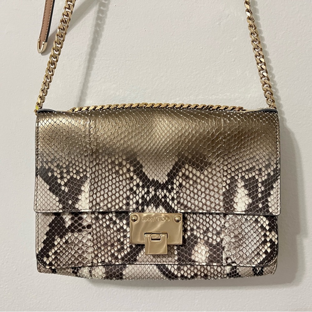 Jimmy Choo Python Crossbody Handbag - Picture 4 of 12